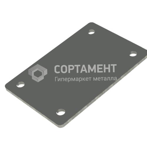 Прямоугольная пластина с отверстиями 100х150х1.2