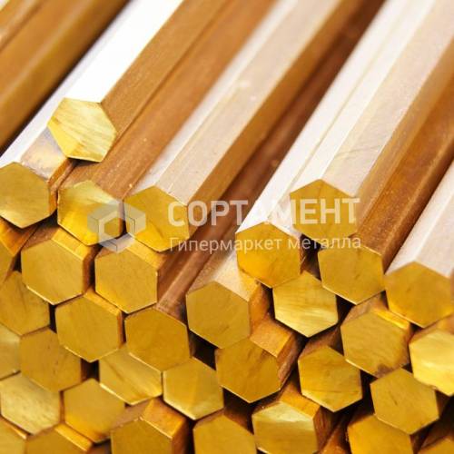 Пруток бронзовый (шестигранник) 13 мм БрАМц9-2 (БрАМц)