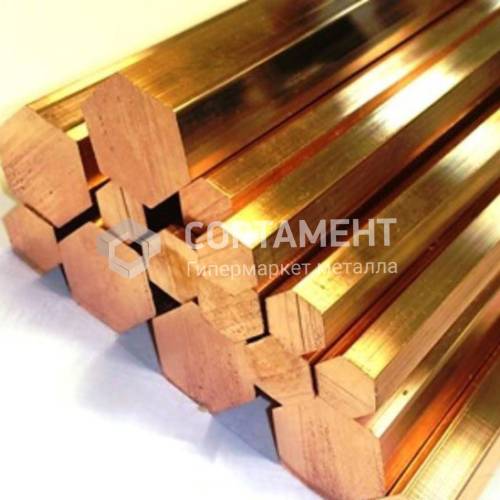 Пруток бронзовый (шестигранник) 13 мм БрАМц9-2 (БрАМц)